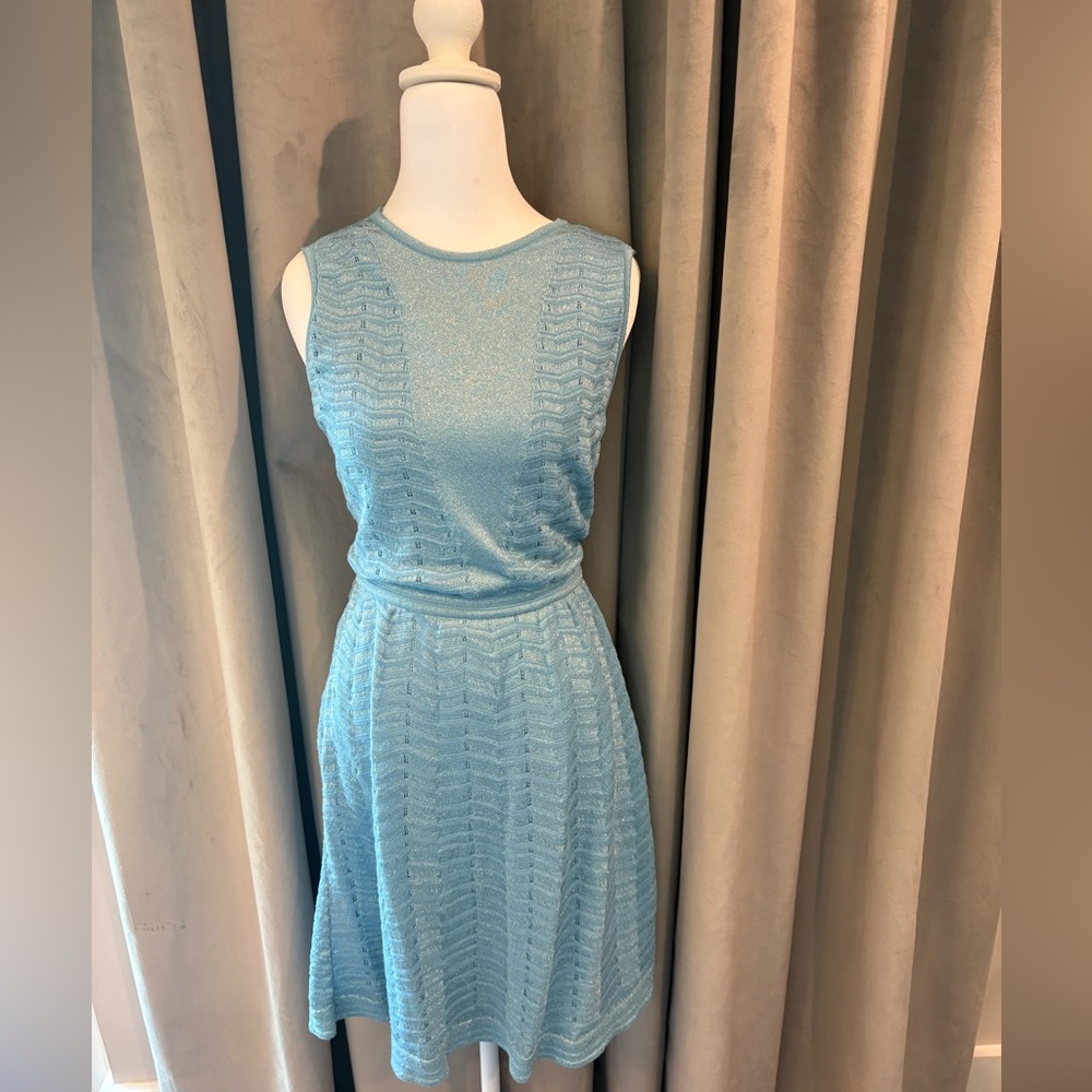 Missoni Blue A-Line Sleeveless Midi Dress